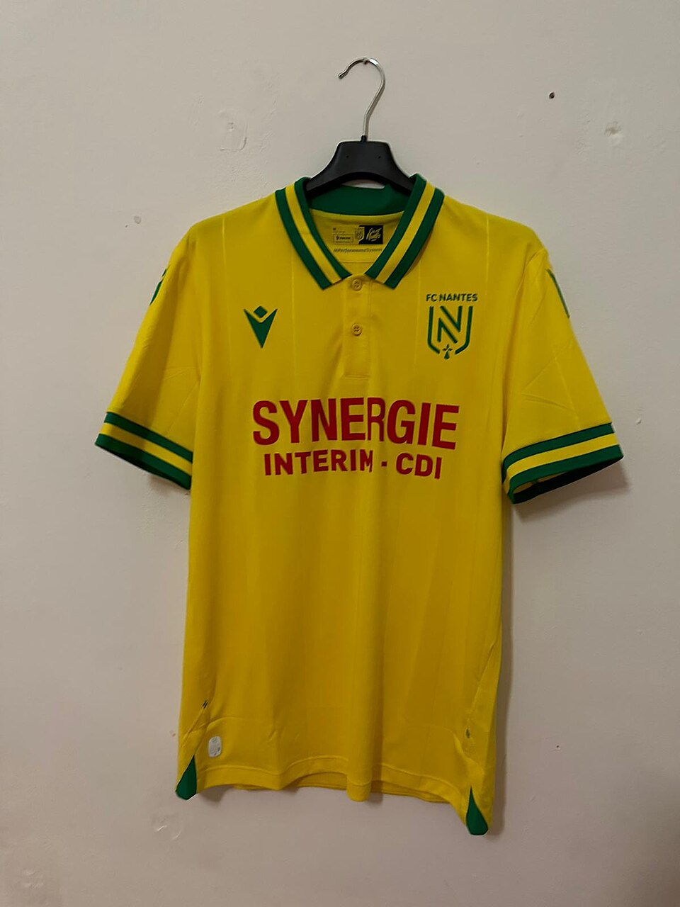 Front of the Nantes 2023–24 home football shirt