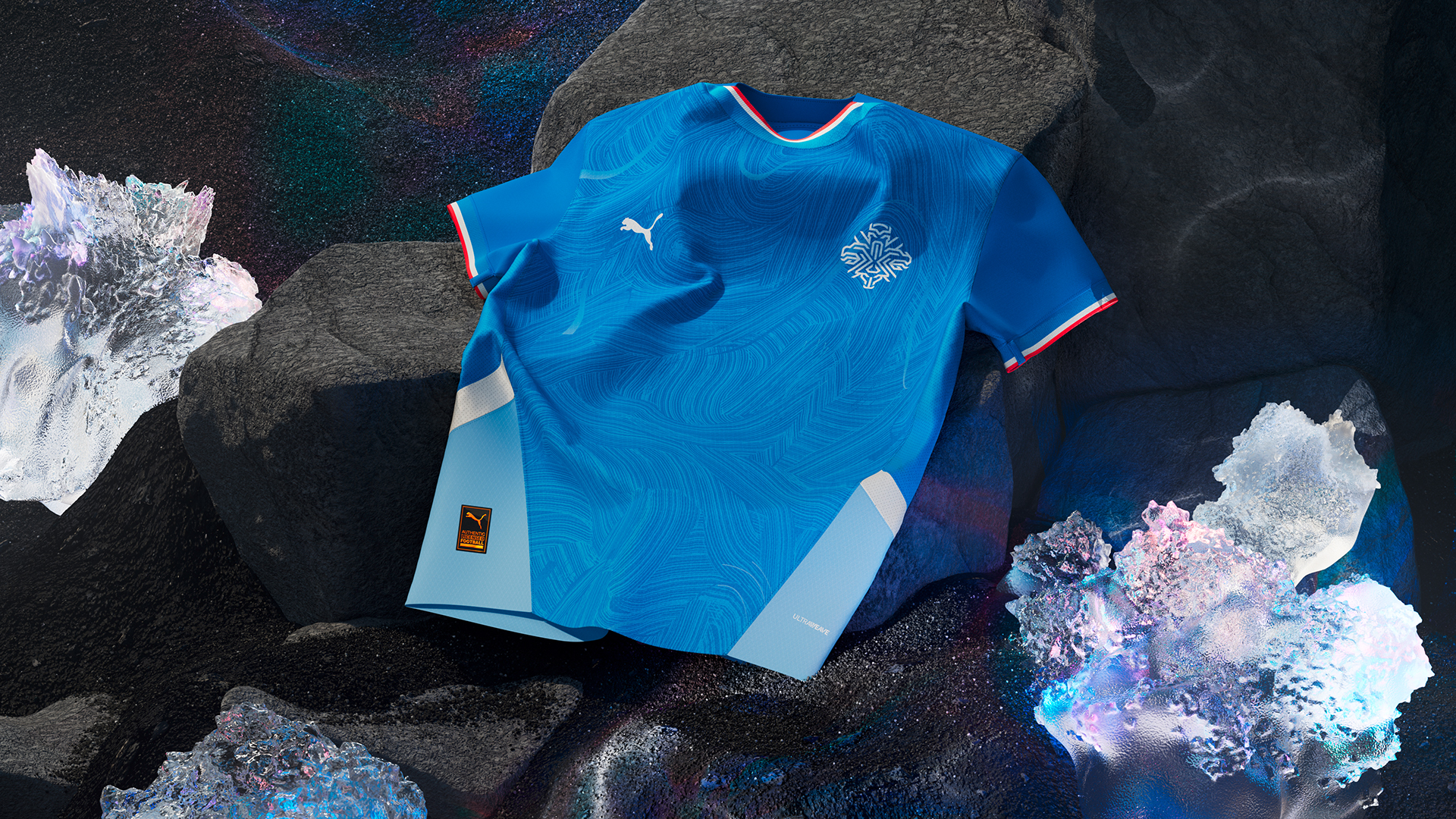 Front of the Iceland Women 2025 home football shirt