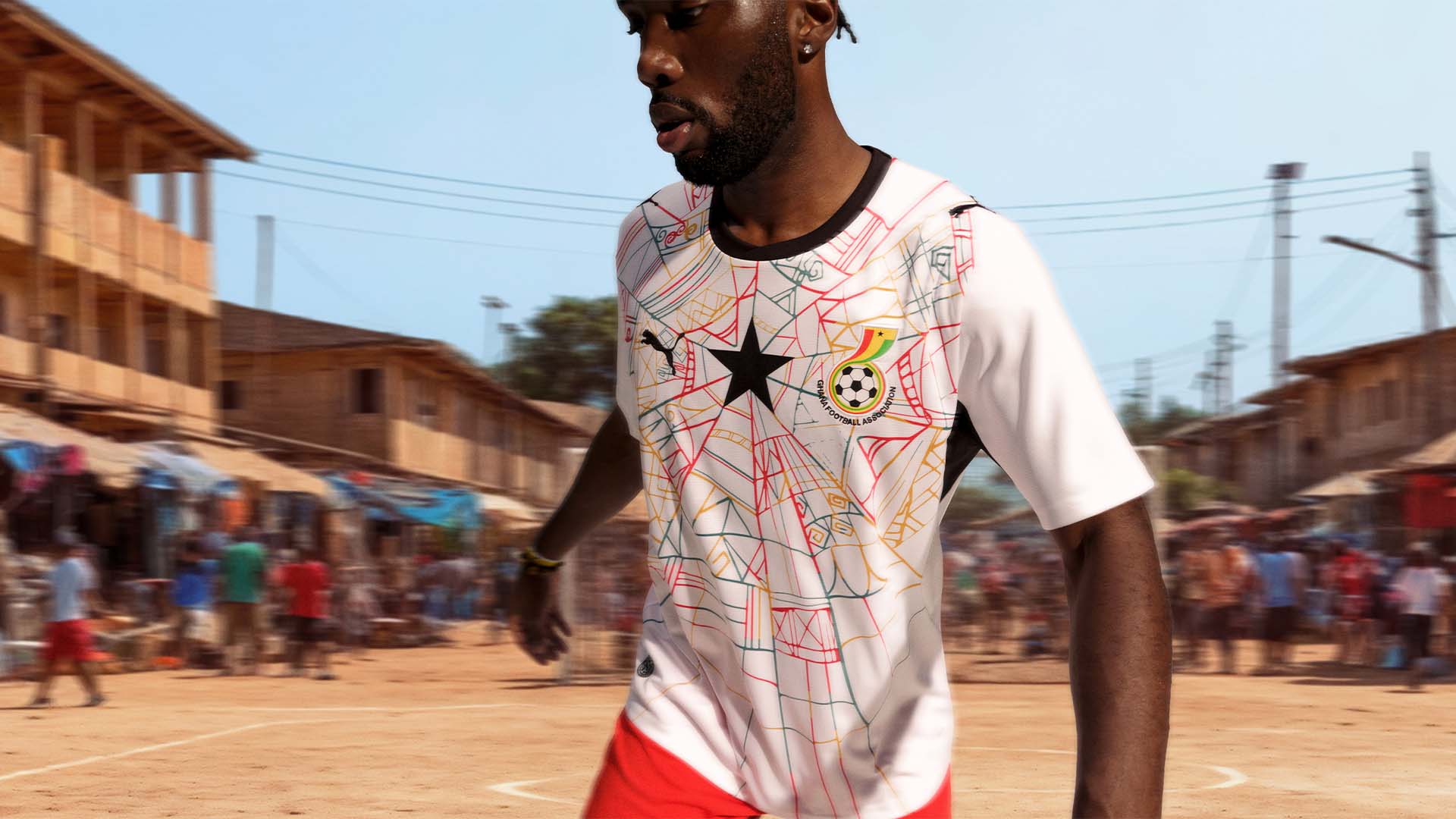 Front of the Ghana 2026 home football shirt
