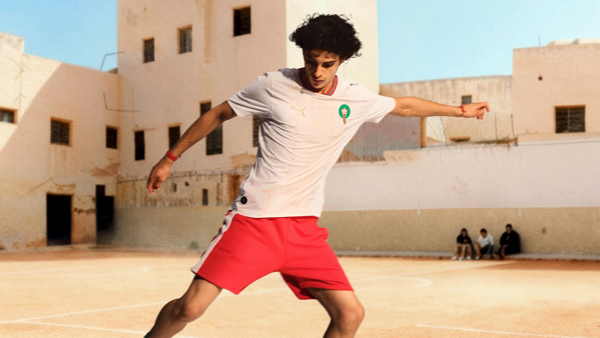 Front of the Morocco 2026 away football shirt