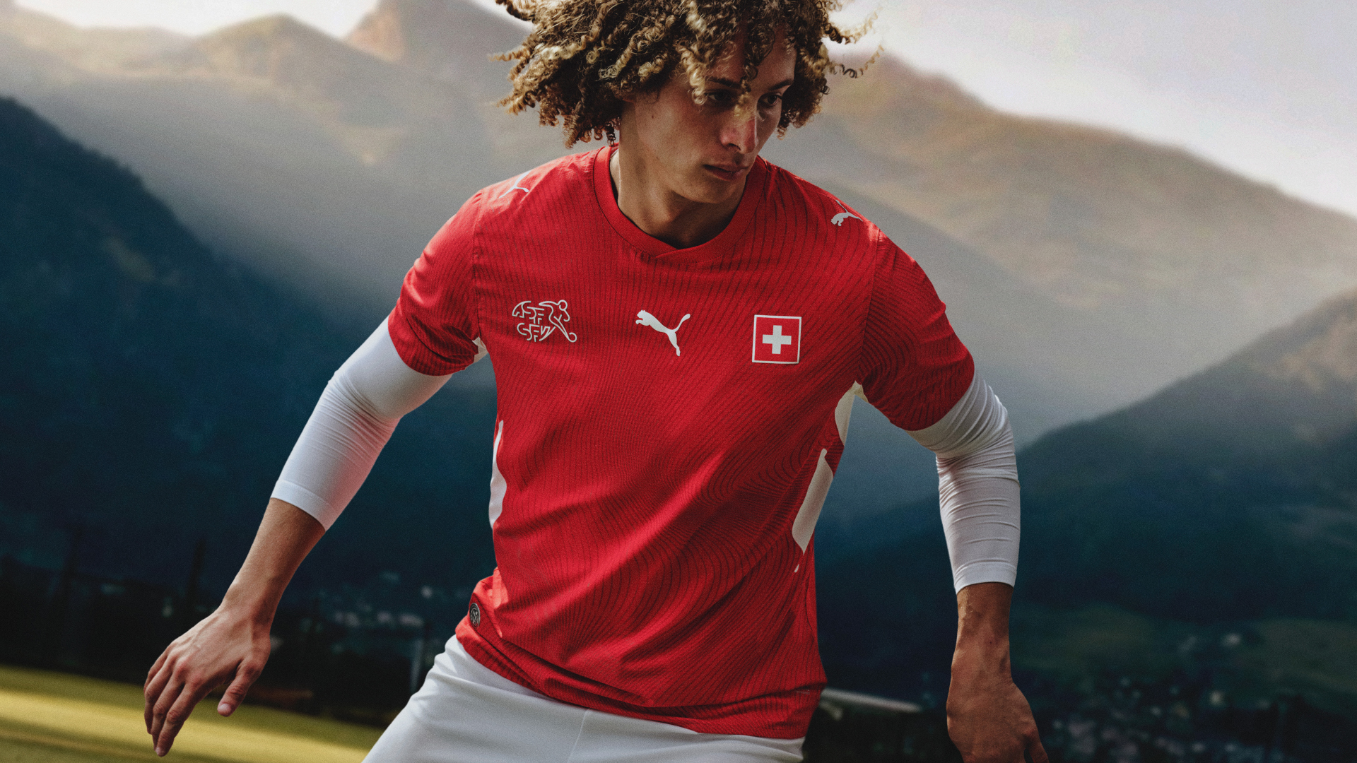 Front of the Switzerland 2026 home football shirt
